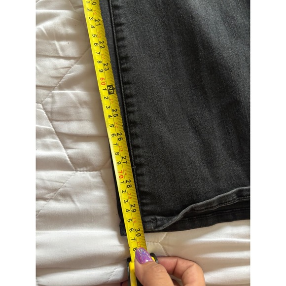 American‎ Eagle Outfitters Womens Black Flare Jeans Size 8 Regular Stretch AE - Picture 9 of 9